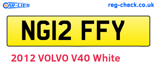 NG12FFY are the vehicle registration plates.