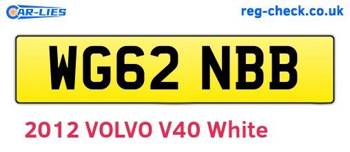 WG62NBB are the vehicle registration plates.