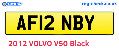 AF12NBY are the vehicle registration plates.