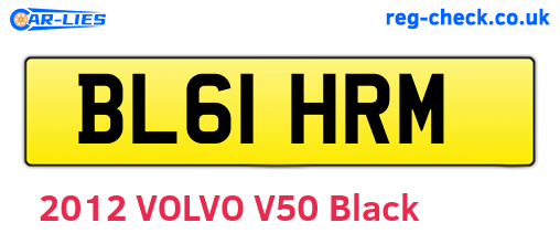 BL61HRM are the vehicle registration plates.