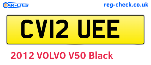 CV12UEE are the vehicle registration plates.