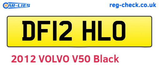 DF12HLO are the vehicle registration plates.