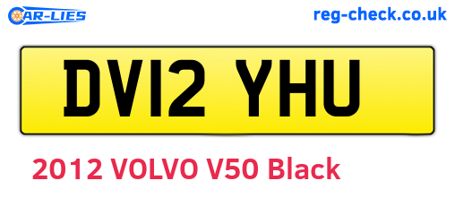DV12YHU are the vehicle registration plates.