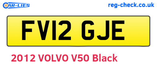 FV12GJE are the vehicle registration plates.