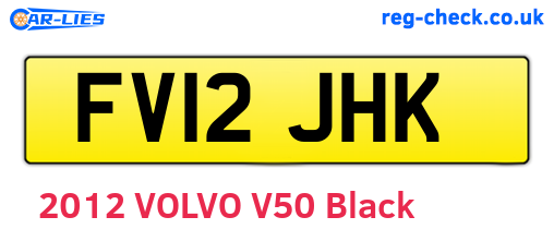 FV12JHK are the vehicle registration plates.