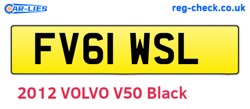FV61WSL are the vehicle registration plates.