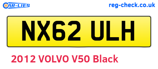 NX62ULH are the vehicle registration plates.