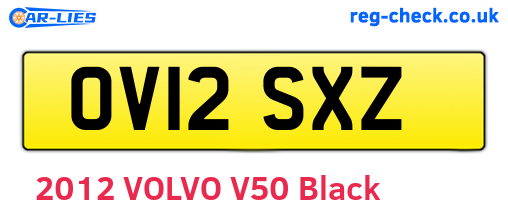 OV12SXZ are the vehicle registration plates.