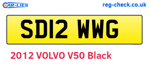 SD12WWG are the vehicle registration plates.