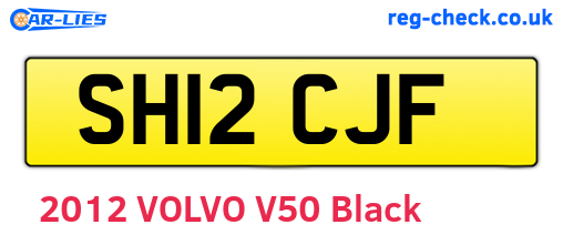 SH12CJF are the vehicle registration plates.
