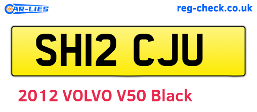 SH12CJU are the vehicle registration plates.