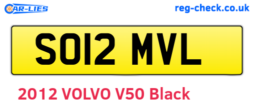 SO12MVL are the vehicle registration plates.