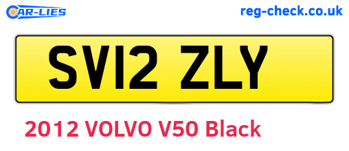 SV12ZLY are the vehicle registration plates.