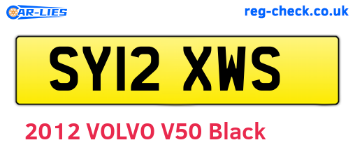 SY12XWS are the vehicle registration plates.
