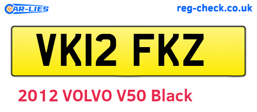 VK12FKZ are the vehicle registration plates.