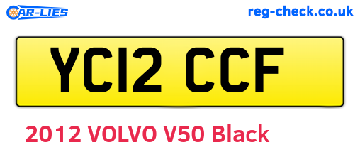 YC12CCF are the vehicle registration plates.