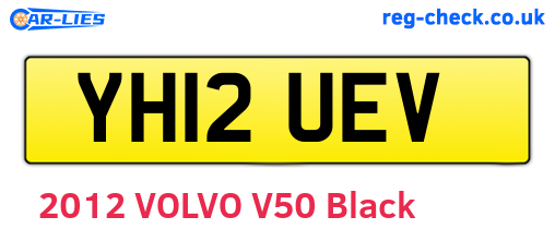YH12UEV are the vehicle registration plates.