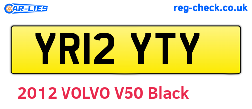 YR12YTY are the vehicle registration plates.