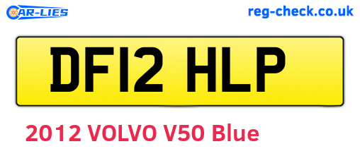 DF12HLP are the vehicle registration plates.