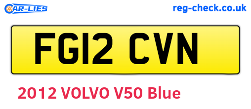 FG12CVN are the vehicle registration plates.