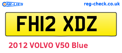 FH12XDZ are the vehicle registration plates.