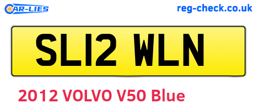 SL12WLN are the vehicle registration plates.