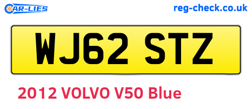 WJ62STZ are the vehicle registration plates.