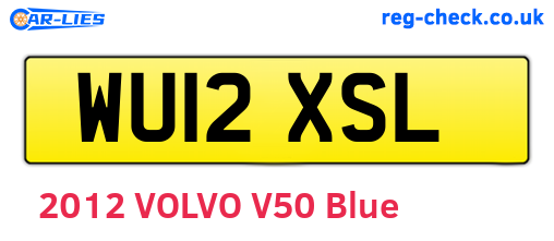 WU12XSL are the vehicle registration plates.