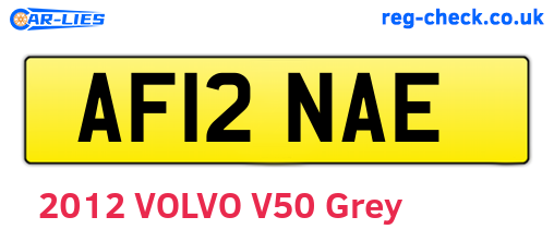 AF12NAE are the vehicle registration plates.