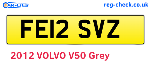 FE12SVZ are the vehicle registration plates.