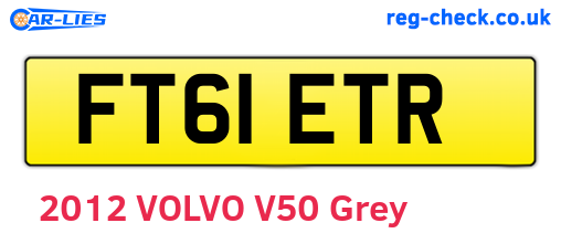 FT61ETR are the vehicle registration plates.