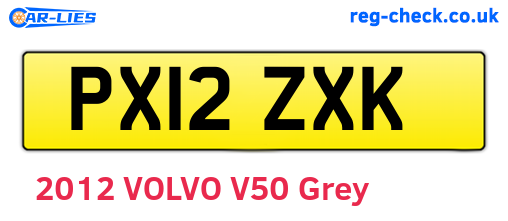 PX12ZXK are the vehicle registration plates.