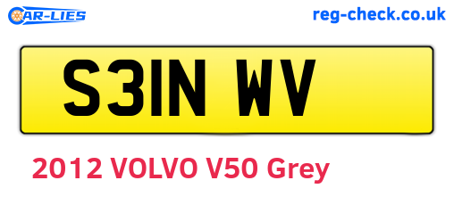 S31NWV are the vehicle registration plates.