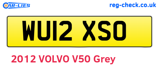 WU12XSO are the vehicle registration plates.