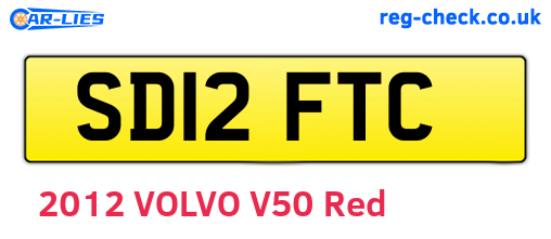 SD12FTC are the vehicle registration plates.
