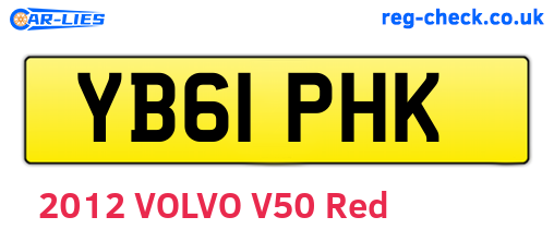 YB61PHK are the vehicle registration plates.