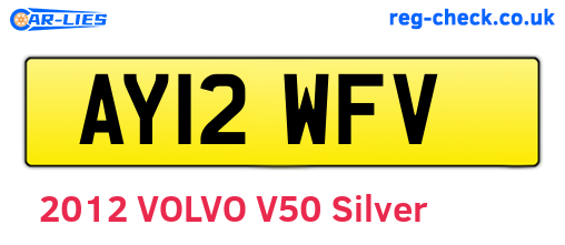 AY12WFV are the vehicle registration plates.