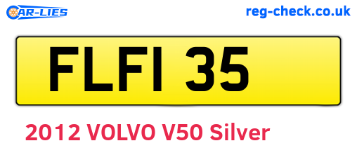 FLF135 are the vehicle registration plates.