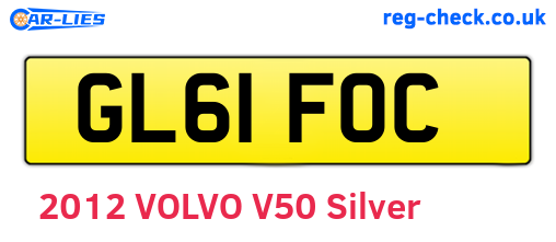 GL61FOC are the vehicle registration plates.