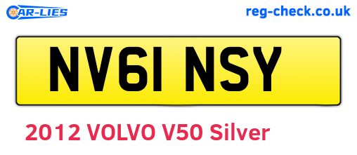 NV61NSY are the vehicle registration plates.