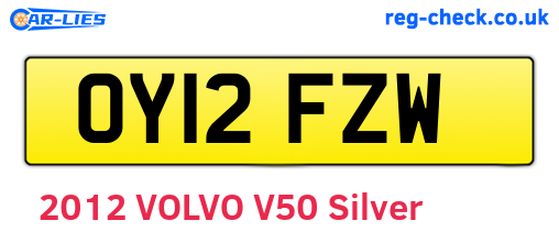 OY12FZW are the vehicle registration plates.