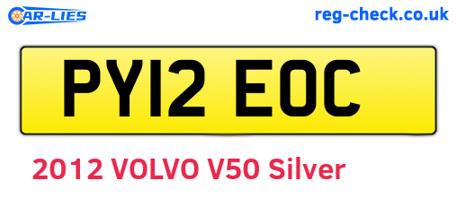PY12EOC are the vehicle registration plates.