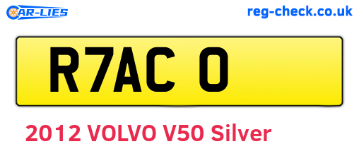 R7ACO are the vehicle registration plates.