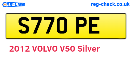 S77OPE are the vehicle registration plates.