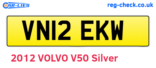 VN12EKW are the vehicle registration plates.