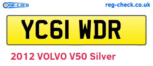 YC61WDR are the vehicle registration plates.