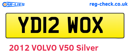YD12WOX are the vehicle registration plates.