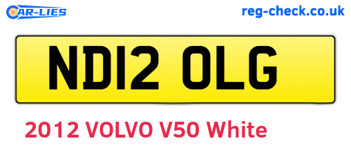 ND12OLG are the vehicle registration plates.