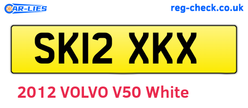 SK12XKX are the vehicle registration plates.