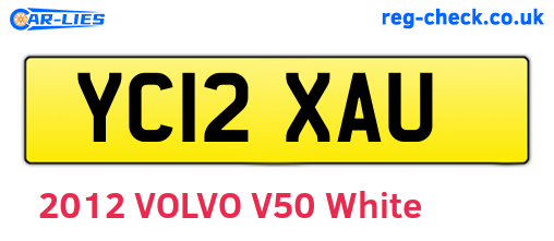 YC12XAU are the vehicle registration plates.